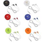 EH2707 Ear Buds In Round Plastic Case With Custom Imprint